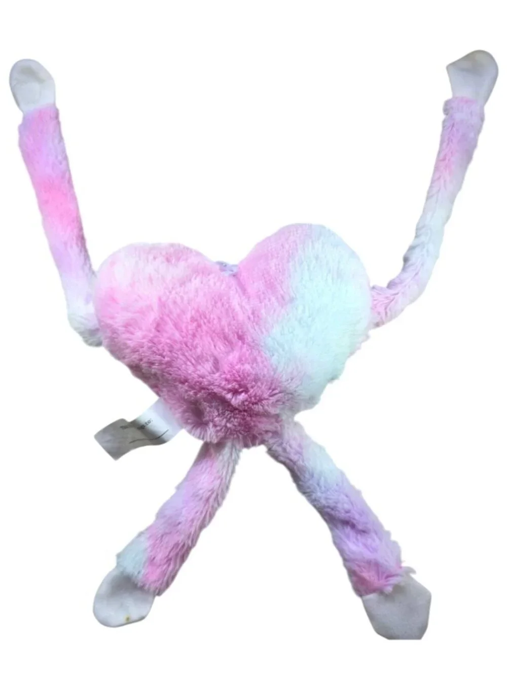 Heart Plush Toy Love Eyes Long Arms Pink White Anthropomorphic Valentine